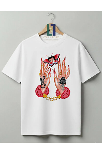 Grafftee Clothing Tricou Betty Boop, 100% bumbac, unisex, de înaltă calitate,...