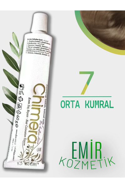 CHİMERA Yarı Bitkisel Saç Boyası No 7 - Orta Kumral 60ml