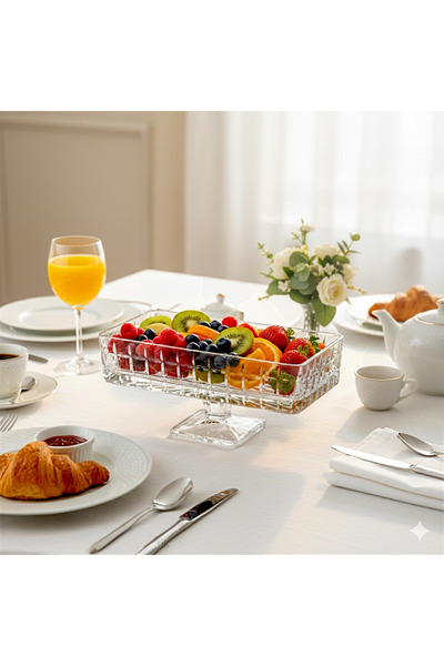 AYZ HOME dörtgen Sunumluk & Mezelik Salata Kasesi 12x24 cm 12cm yükseklik