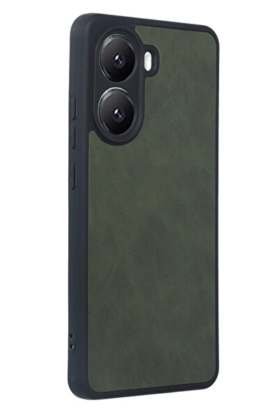 Epilons غطاء جلد أراس لـ Poco X7 - أخضر داكن