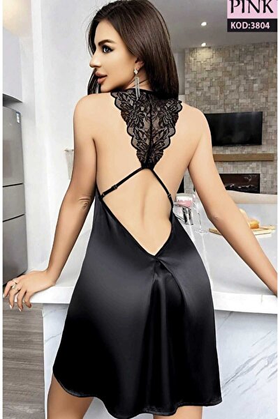 PİNKNİGHT SATEN DANTEL DETAYLI GECELİK