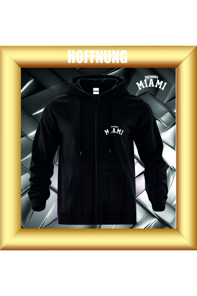 HOFFNUNG Unisex Cotton Oversize Miami Hoffning Printed Hooded Collar Comforta...