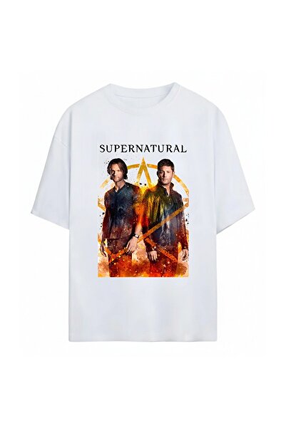 SVART WEAR Supernatural Printed Unisex Oversize 100% Cotton T-Shirt