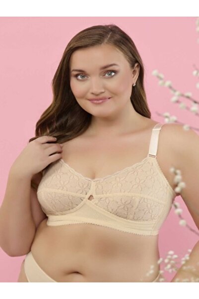 Yeni İnci Women'S, Nude, Wire-Free, Strong Grip, Minimizer Bra