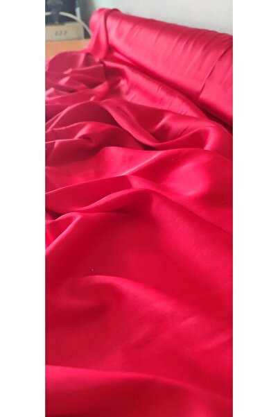 River Fabrics Lycra Silk Satin Red