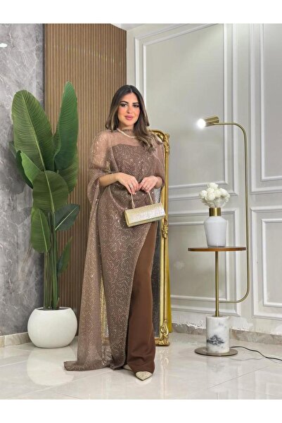 vanus fashion 7060 - Brown jumpsuit with a modern design