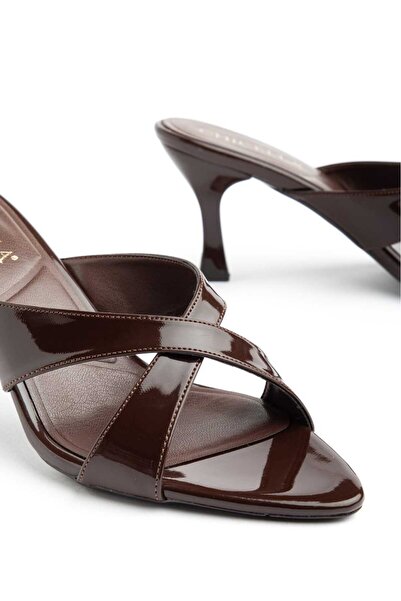 CHICELLA Papuci cu toc pentru femei Cannes cu bretele încrucișate