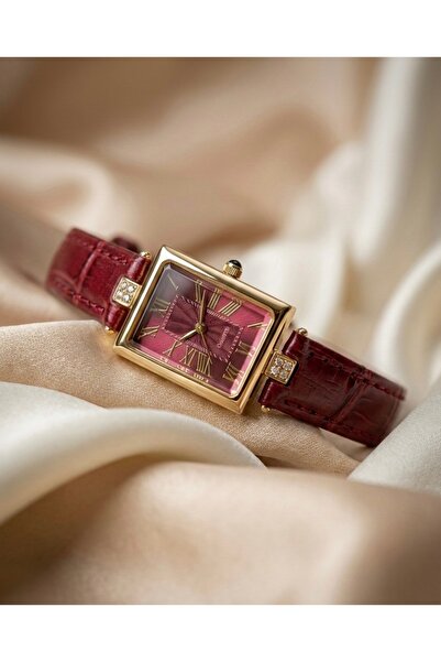 KLISHE Butik Royal Women's Watch with Burgundy Dial, Vintage Square Model |  ...