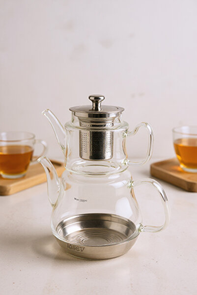 Taşev Dramor Steel Induction Base Glass Tea Pot
