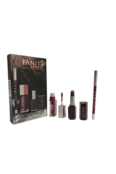 fanity Triple lip kit – matte lipstick, gloss and lip liner