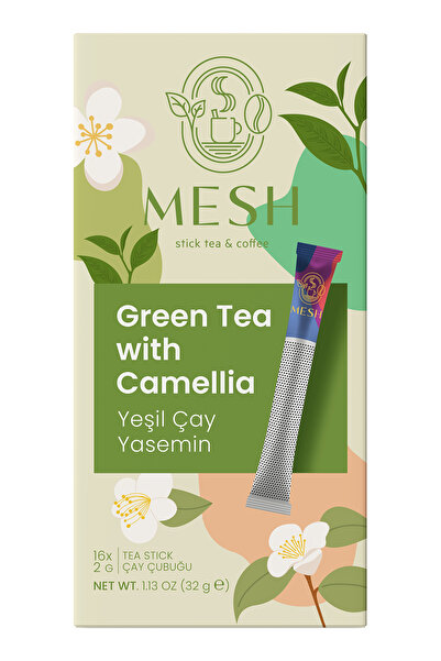 Mesh Stick شاي أخضر بالياسمين، شاي أعشاب، 16 عبوة