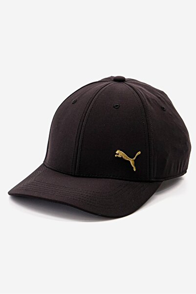 Puma Men Evercat Alloy Stretch Fit Baseball Cap, Black and Gold