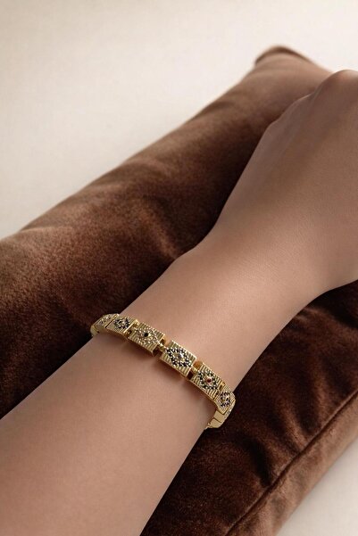Ceki Home Women's Steel Bracelet with Baklava Pattern Vip Series