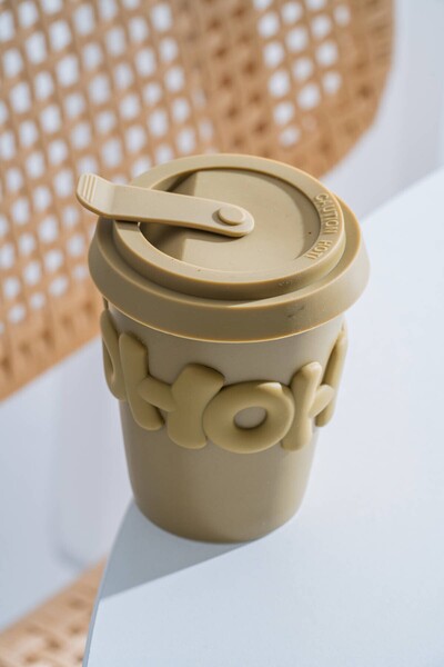 ACAR 8476 Ruby Silicone Cup with Lid Green - 380 ml