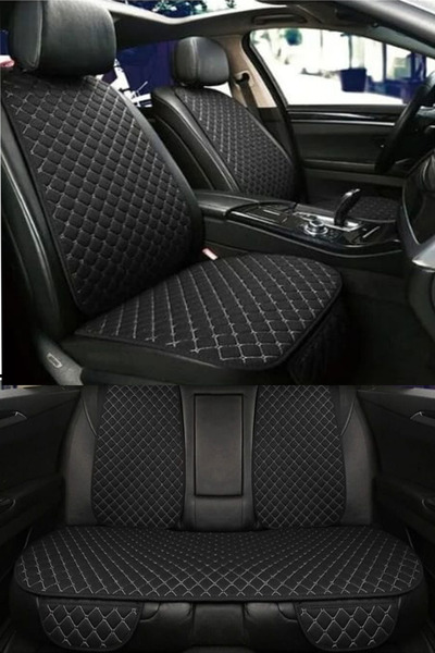 BENT OTO OTO AKSESUAR Premium Car Seat Cushion 7 Piece Set with Anti-Sweat and Anti-Slip Base Pockets Universal Set