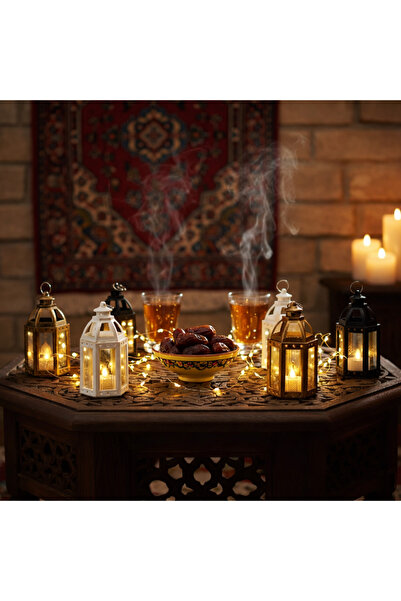 OEM Ramazan Temalı Büyük Altıgen Açık Kubbe LED Lamba- 1 adet