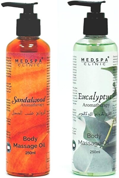 MEDSPACLINIC Sandalwood and Eucalyptus Aromatherapy Massage Oil Combo