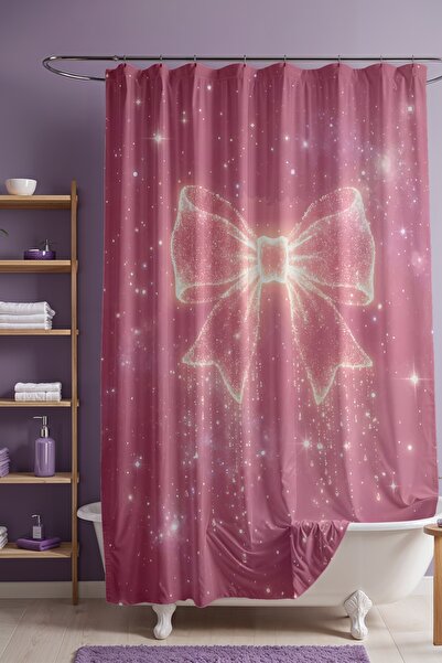 EVPANYA Perdeau de baie, perdea de duș cu model Star Dust Bow, perdea pentru ...