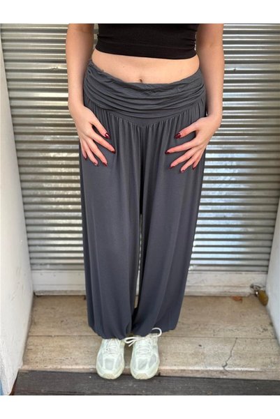 Miss Boheme Anthracite Color Nova Gipe Waist Detailed Trousers