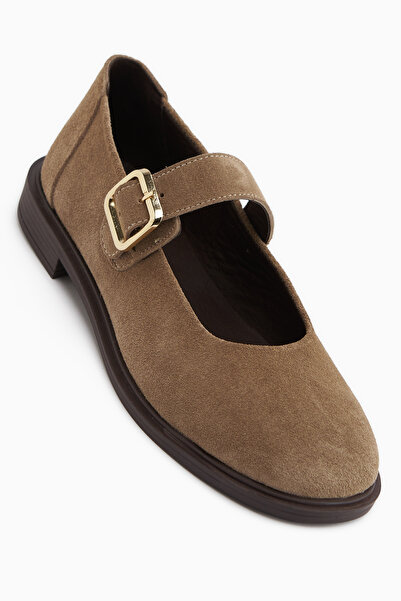 Limoya Senta Genuine Leather Mink Suede Buckle Women's Casual Shoes