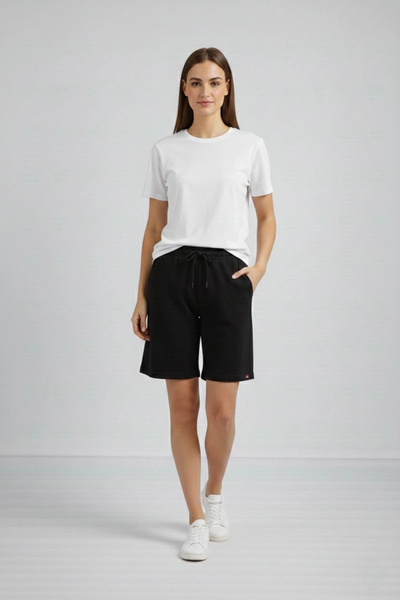 Alfanora Women's Woven Highway Shorts with Elastic Waist, Lace-Up, Pockets, C...