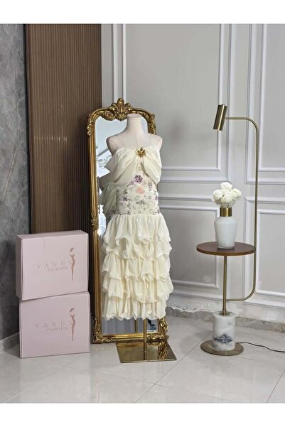 vanus fashion 7022 - فستان سهرة ميدي