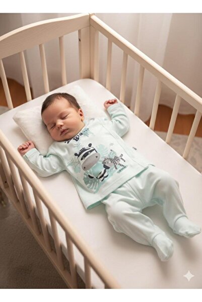 Yağmur Giyim طقم إصدار المستشفى من إلبيبك بنقشة الحمار الوحشي مصنوع من القطن ...