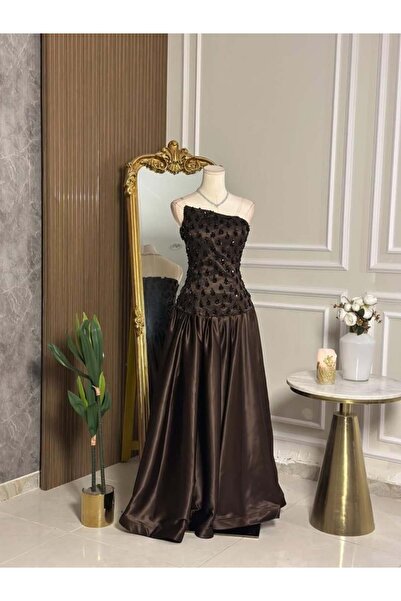 vanus fashion 6790 - فستان ساتان بقصة ملكية