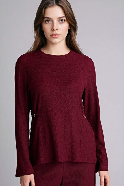 DeFacto Regular Fit Crew Neck Wrinkled Long Sleeve T-Shirt G2801Ax26Sp