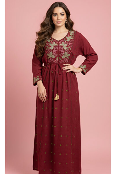 Moda Line A modern Ramadan jalabiya with royal embroidery on the collar and s...