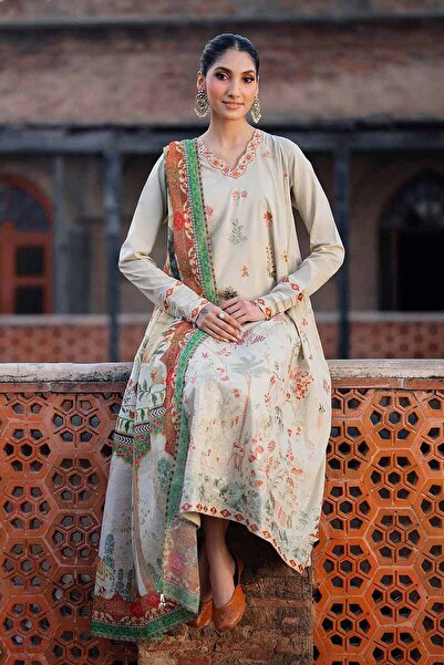 Nishat Linen 3 Piece - Printed Embroidered Suit - PE 26-147
