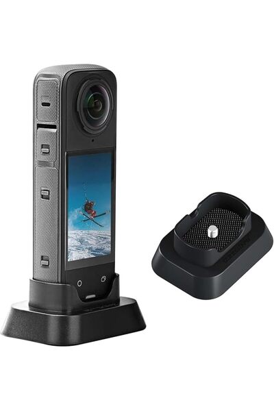 The Bros قاعدة حامل سيليكون لـ Insta360 X4، مانعة للانزلاق، واقي شاشة من الزج...