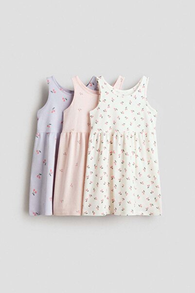 H&M 3-pack printed cotton dresses