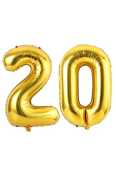 OEM Gold Foil Balloons, 81 cm, with number 20, for birthday