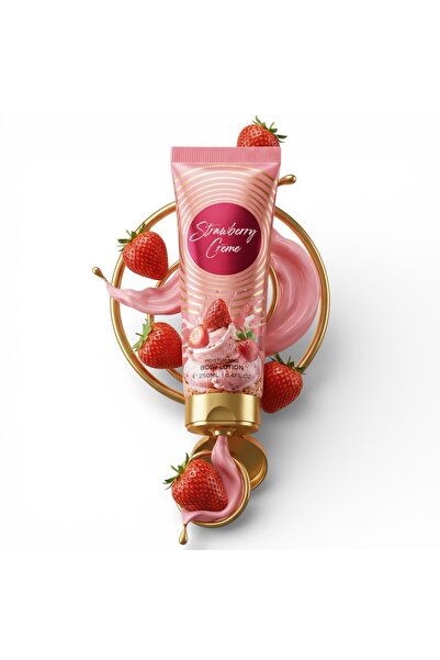 Montage Brands Loțiune de Corp Strawberry Creme 250 ml – Aromă Dulce de Căpșu...