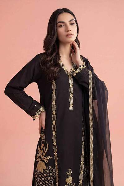 Nishat Linen 3 Piece - Embroidered Suit - PE 26-294