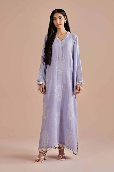 Nishat Linen Embroidered Shirt - FE 26-40