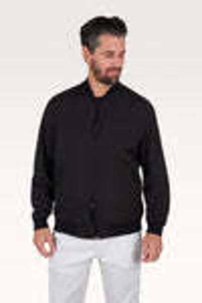 PAUL&SHARK Men's Long Sleeve Zipper Closure Elastic Waist Black Jacket with P...