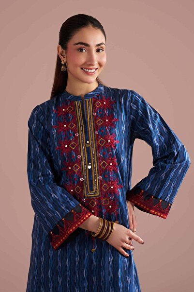 Nishat Linen 2 Piece - Printed Embroidered Suit - PE 26-252