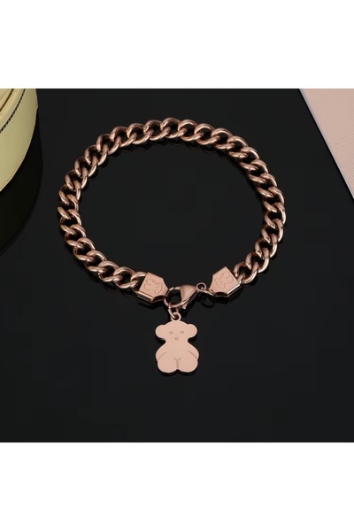 FA.accessories Women's gold-plated bracelet with a bear pendant
