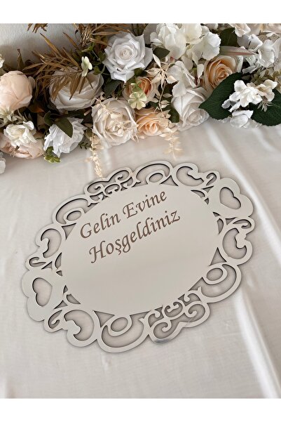LE FANTASİA Plexiglass Door Decoration - Venice Model - Silver Color - Welcom...
