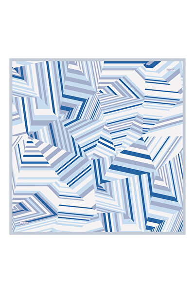 Arancia Blue 90X90 Silk Twill Scarf