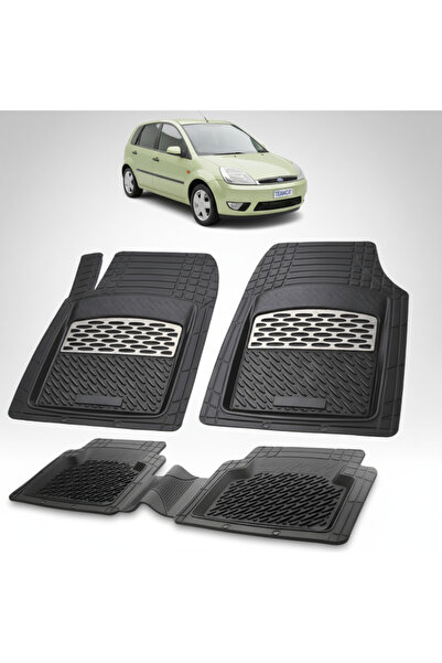 TEAMCAR Πατάκια δαπέδου συμβατά με Ford Fiesta Mk5 Hatchback 2002-2008 | Ασημί