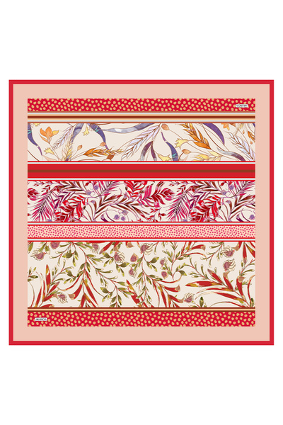 Arancia Red 90X90 Silk Twill Scarf
