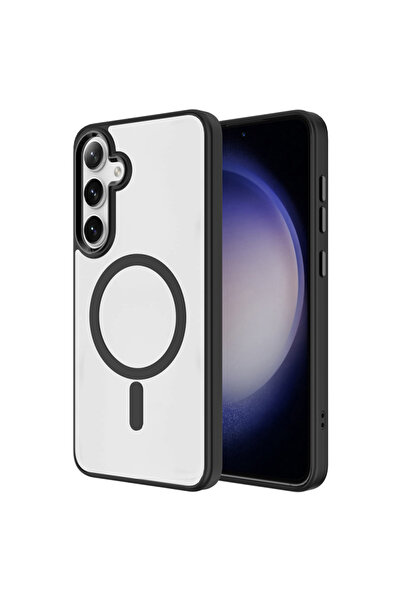 Paladyum Case غطاء أسود شفاف متوافق مع سامسونج جالاكسي إس 25 بلس، مقاوم للاصف...