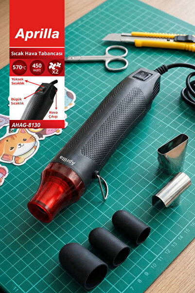 Aprilla AHAG-8130 570°C Ayarlanabilir Sıcak Hava Tabancası | 2 Kademeli Isı &...