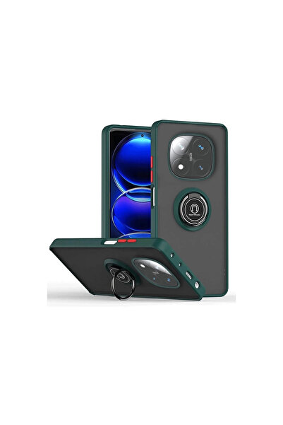 eco port غطاء حماية سيليكون ريدمي نوت 14 برو 4G مع حلقة مونتريال - أخضر