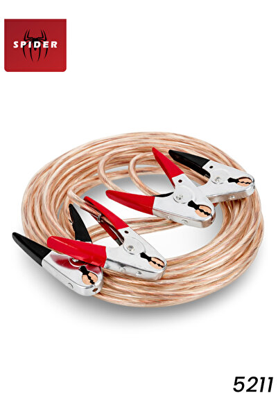 Spider كابل توصيل بطارية السيارة شديد التحمل Plus 5211 بقوة 600 أمبير، سلك نح...
