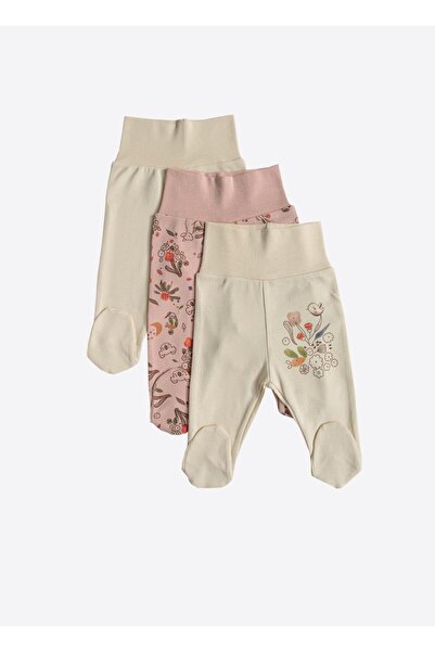 kitikate Organic Happy Koala 3-Piece Booties Pants Pink