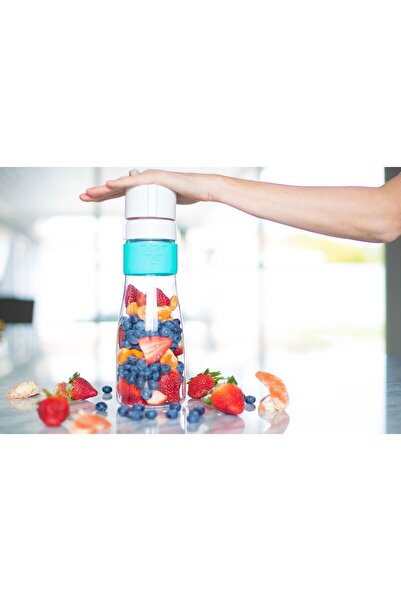 Şans SANS - Glass Carafe Travel Bottle 32oz - Mint Green